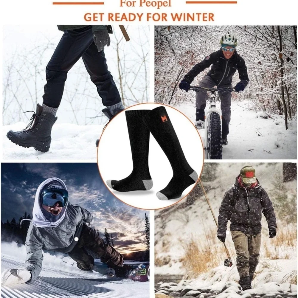 Heated Socks, Electric Heated Socks for Men Women, Battery Heated Socks